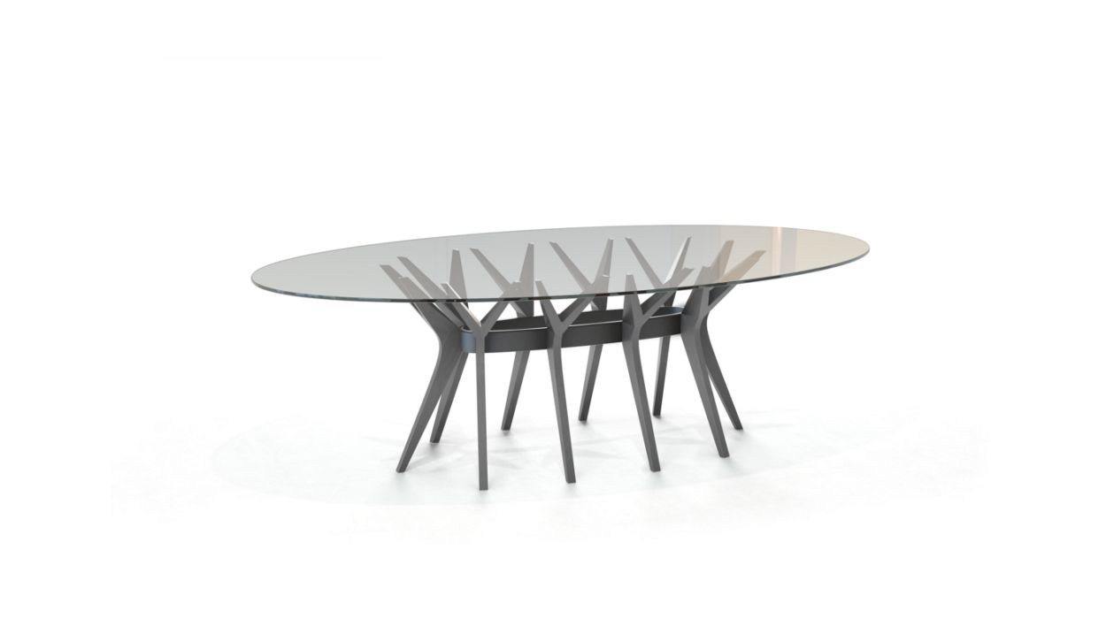 Oval dining table image number 0