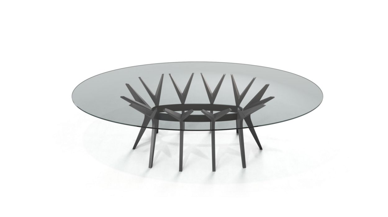 Oval dining table image number 1