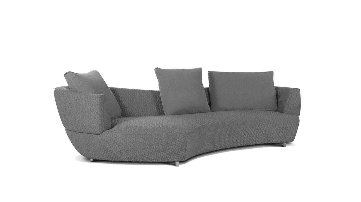 large rounded 3-seat sofa image number 0