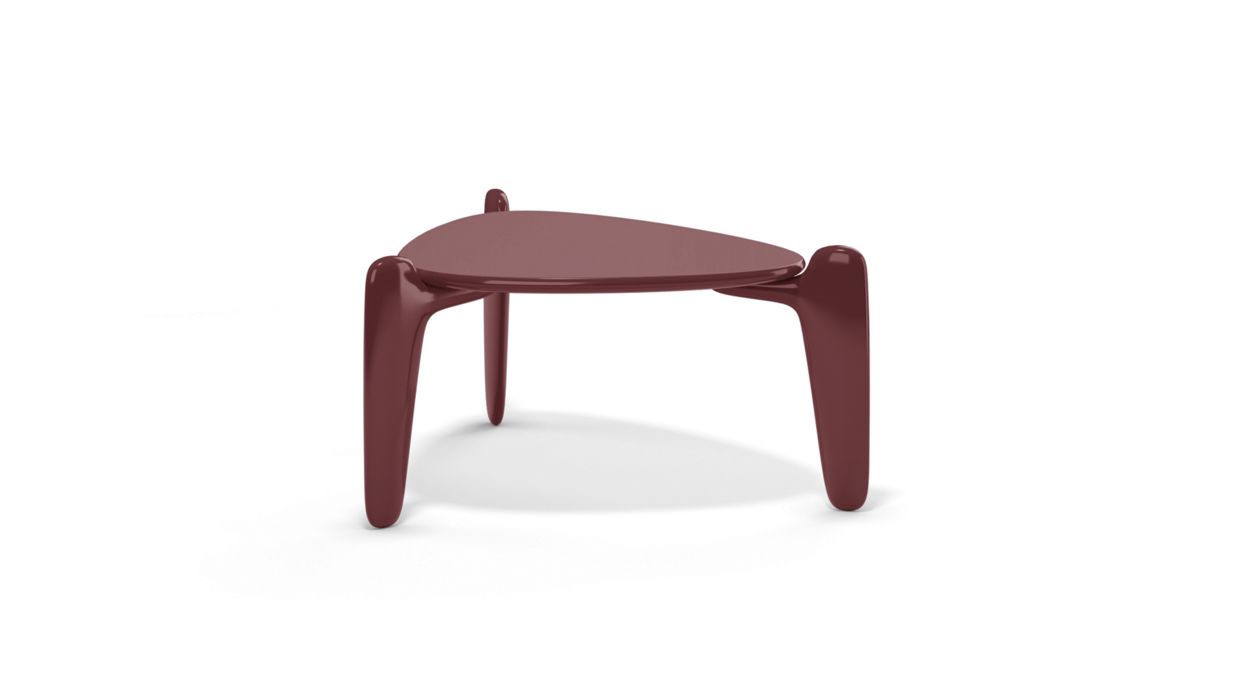 triangular end table image number 1