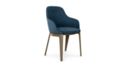 Fixed dining armchair - stained oak veneer thumb image number 01