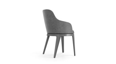 swivel dining armchair - wooden base image number 3