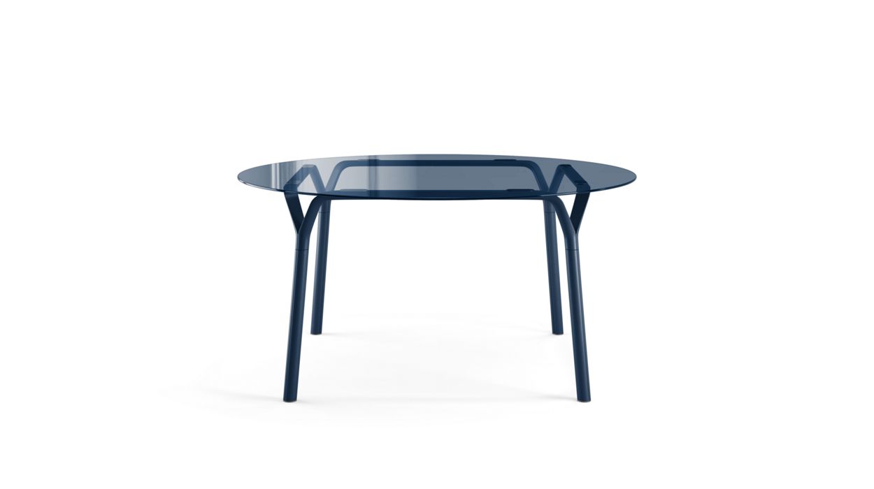 round dining table - glass top image number 0