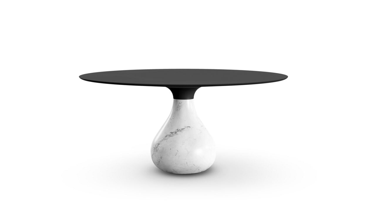 round dining table - carrare image number 0
