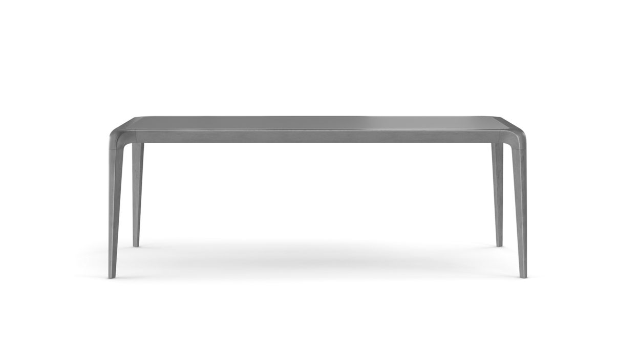rectangular dining table - structure in beech - top in matte lacquer image number 0