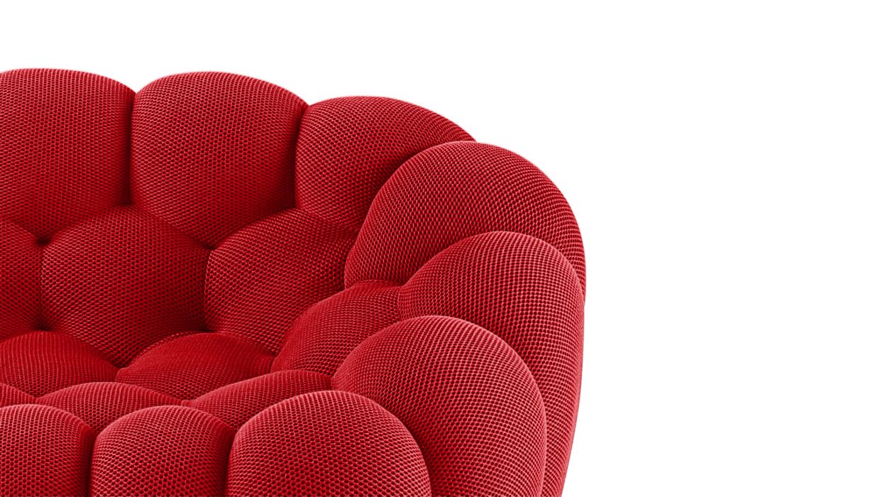 curved 2.5-seat sofa - techno 2D image number 1
