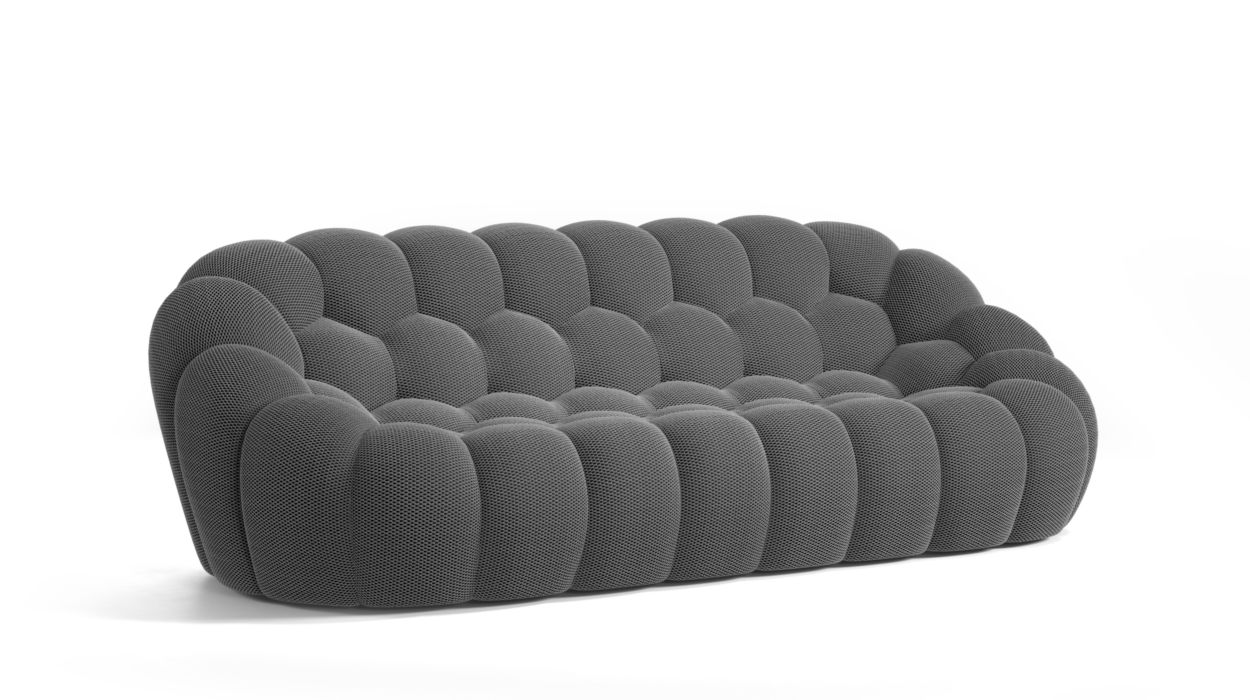 Large 3-seat sofa - Techno 3D image number 0