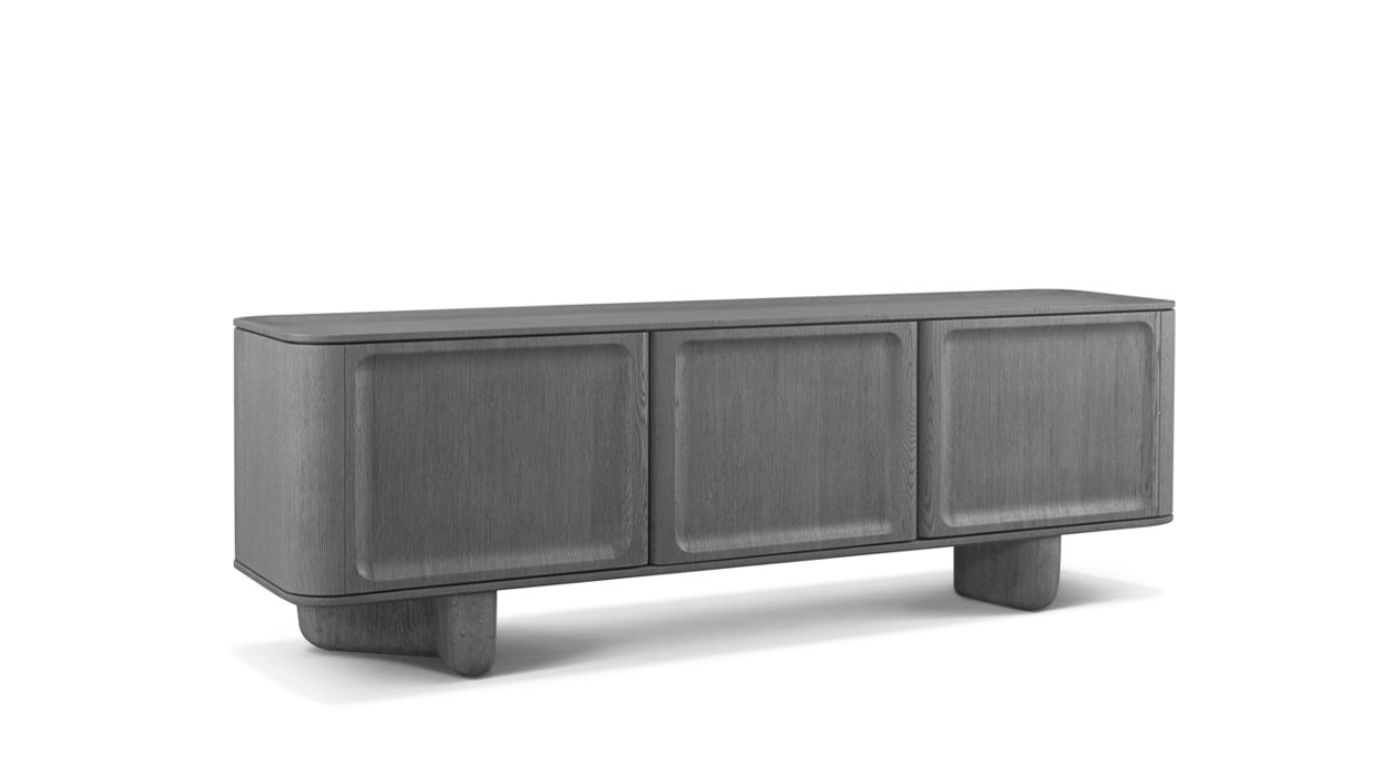 sideboard with 3 doors, with lighting image number 1