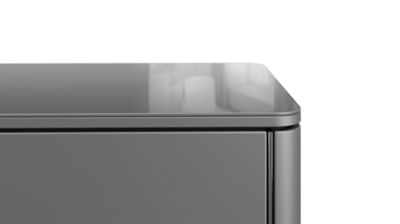 3 doors/3 drawers sideboard - lacquered glass top image number 1