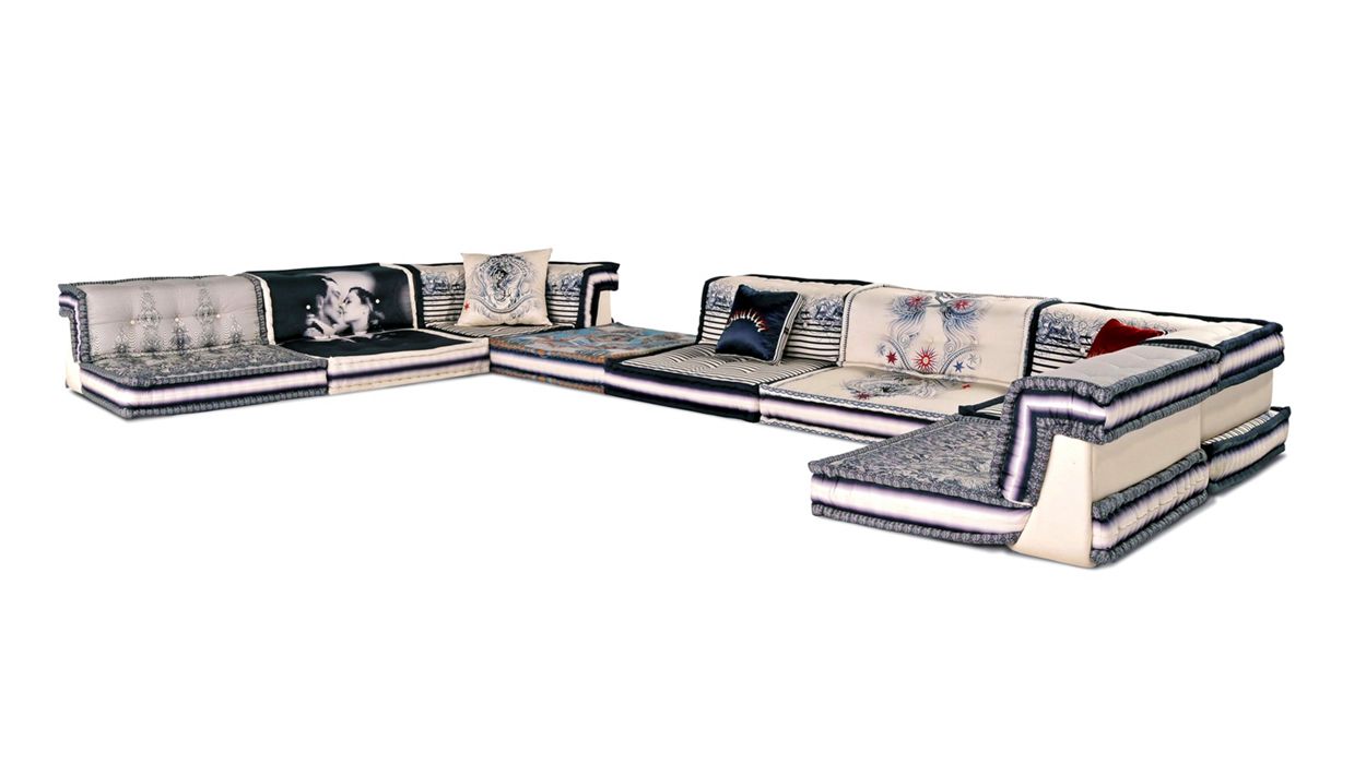 Modular sofa in "Couture" Jean Paul Gautier fabrics image number 0