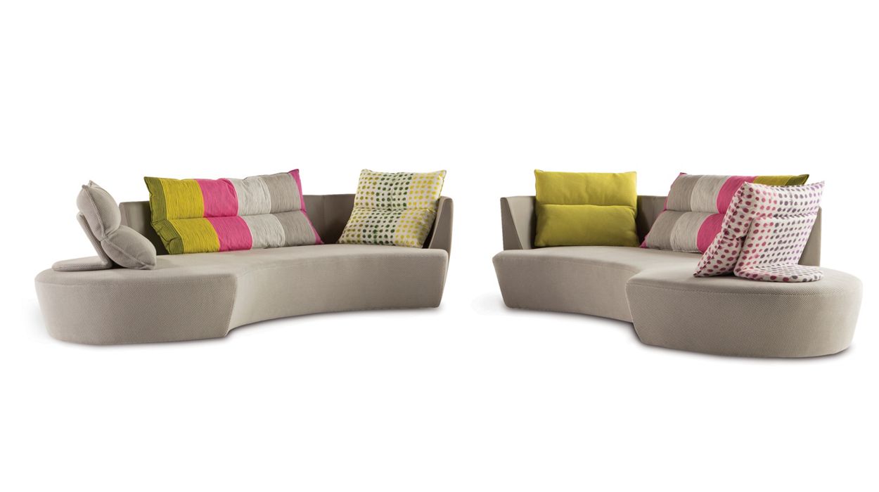 REPORTAGE rounded 4-seat sofa | Roche Bobois
