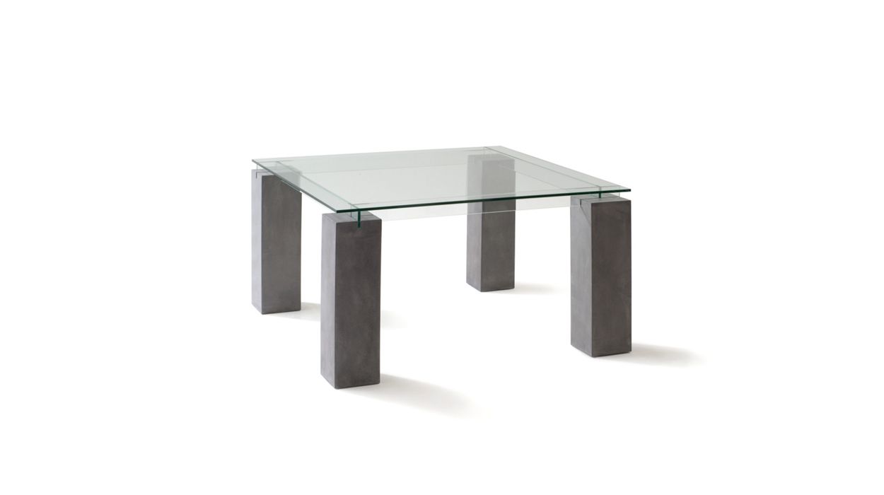 mesa de comedor cuadrada patina cemento image number 0