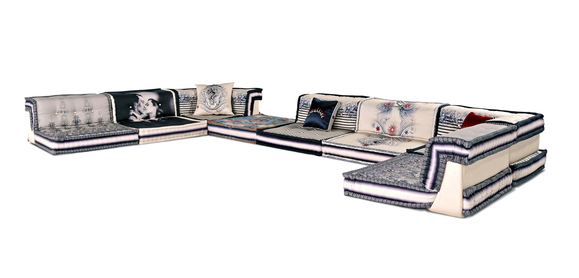 Modulares Sofa mit "Couture" Stoff von Jean Paul Gaultier image number 3