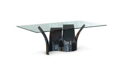 dining table - black chrome image number 1