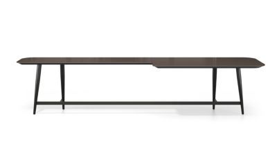 L-shaped coctail table - lacquered glass top image number 1