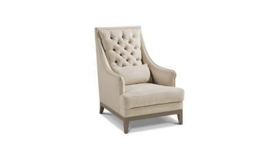 armchair with tall back - fabric image number 1