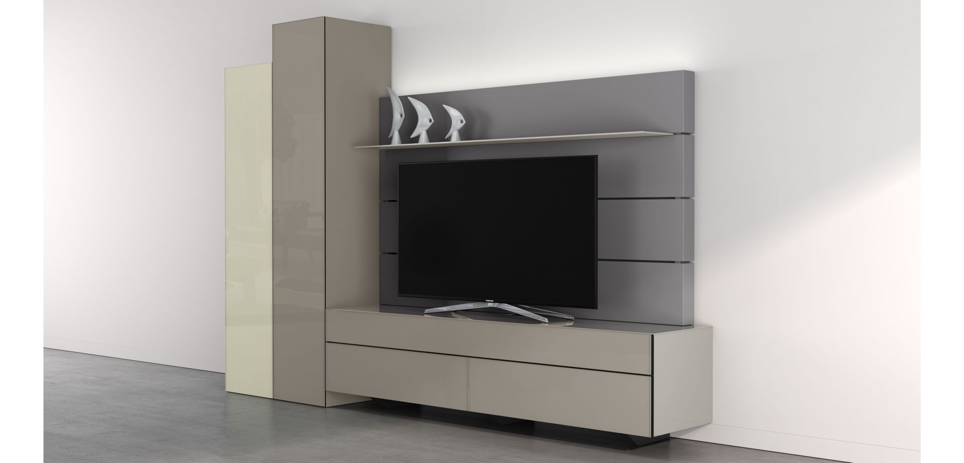 Azzurro 10 Grey TV stand 180 cm