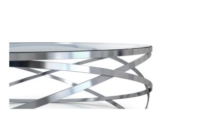 cocktail table - glossy chrome finish image number 2