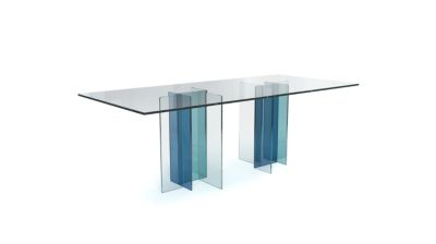 dining table - yellow / bronze glass image number 12