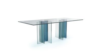 dining table - dark blue / acidic glass image number 1