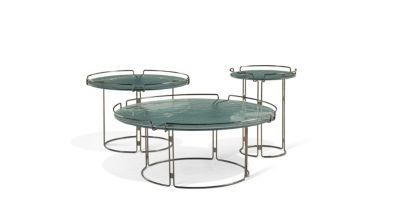 Round cocktail table - Matte gold structure image number 3