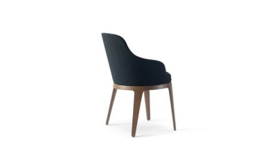 swivel dining armchair - wooden base image number 7
