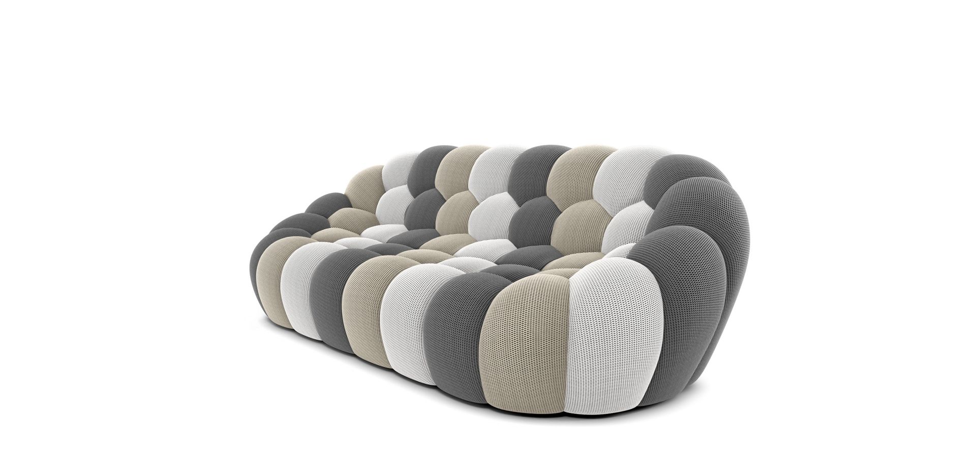 BUBBLE large 3-seat sofa - techno 3D | Roche Bobois