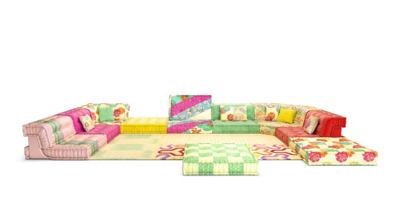 Roche Bobois Mah Jong Asa composition in Kenzo Takada fabric for luxury residential interiors