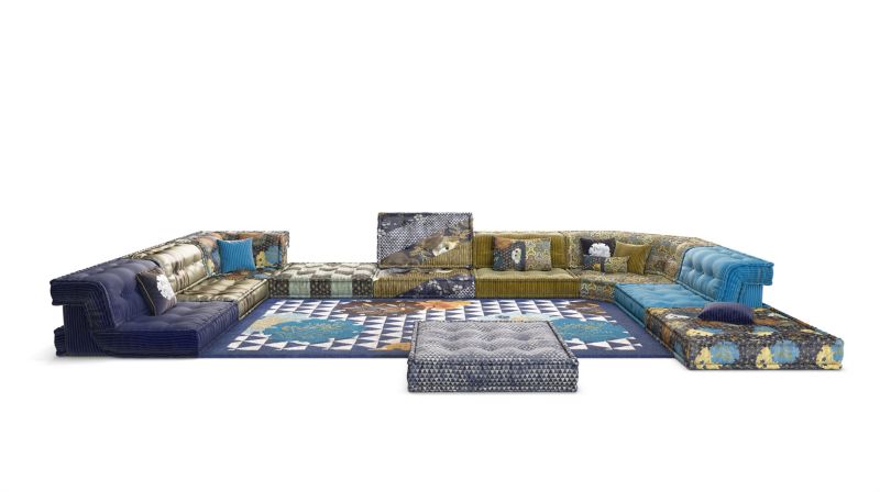 Roche Bobois Mah Jong sofa in Kenzo Takada No Gaku Yoru fabric collection