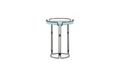 pedestal table - chrome - transparent antique glass thumb image number 01