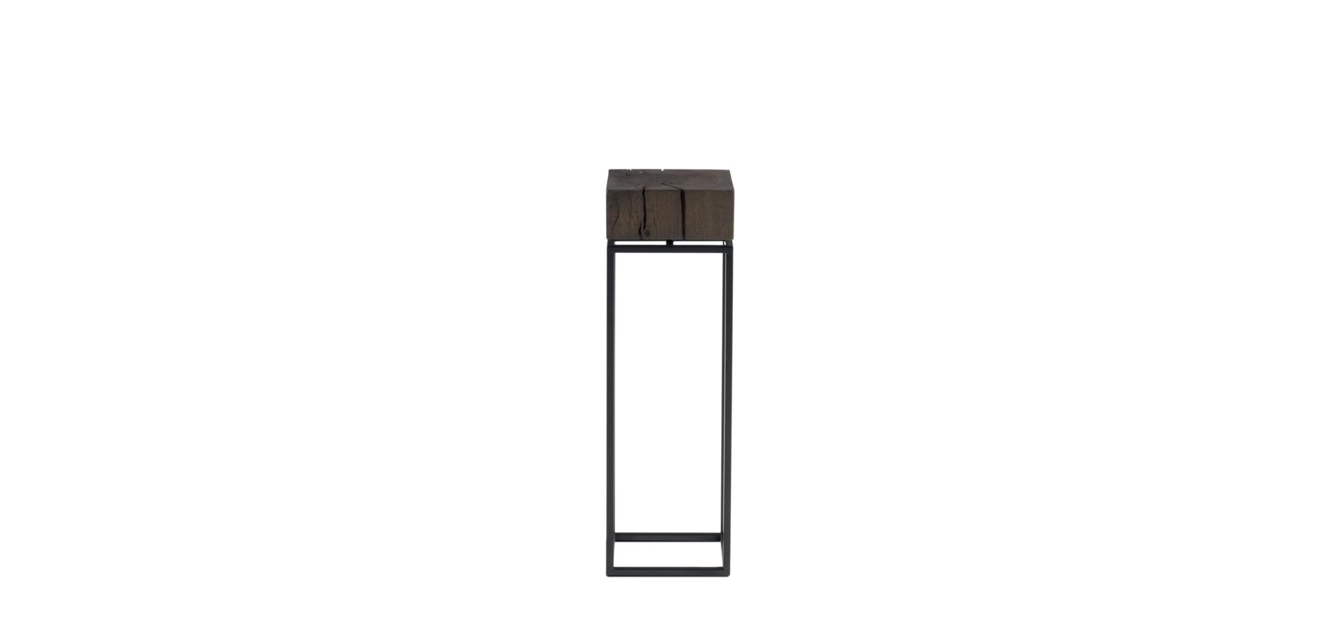 pedestal table 1 block - black lacquer image number 1