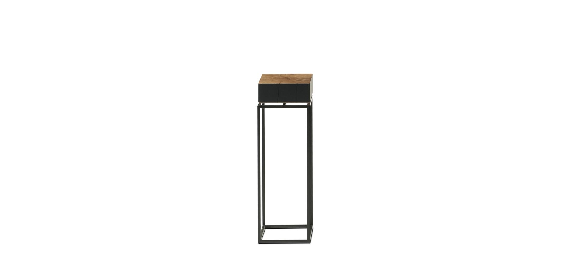 pedestal table 1 block - black lacquer image number 2