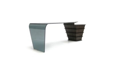 Schreibtisch Glasplatte stratos produktbild