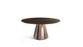 dining table - central leg pmma bronze mirror