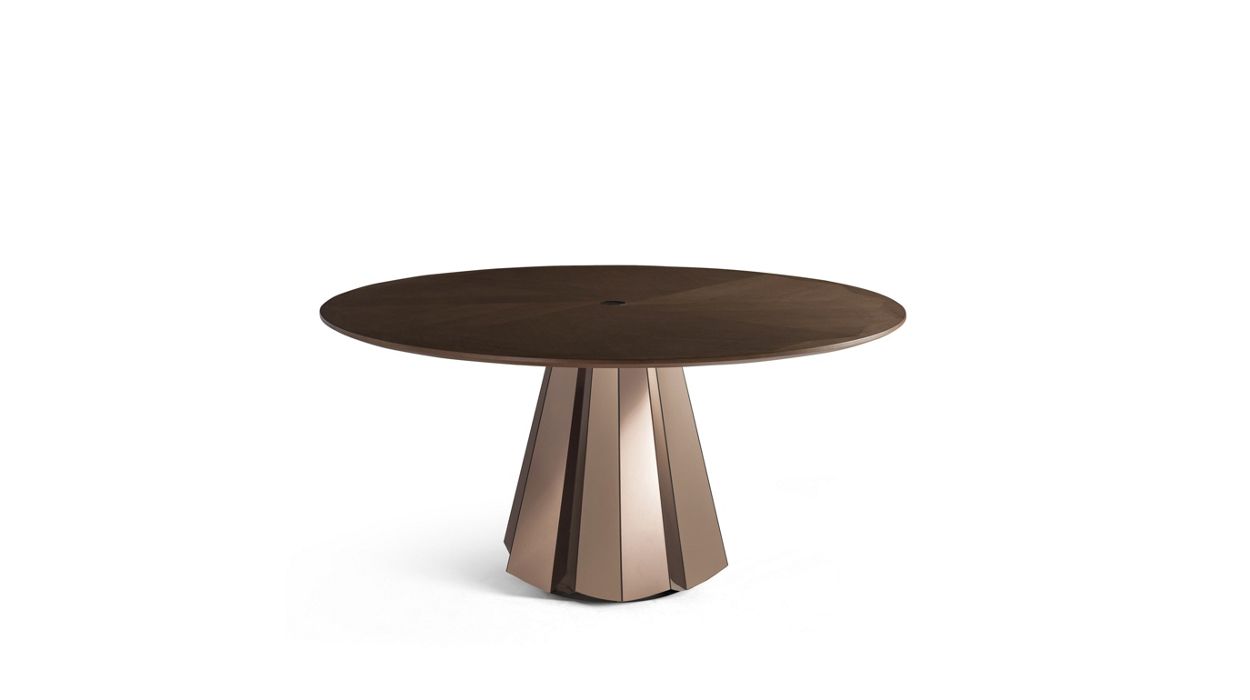 dining table - central leg pmma bronze mirror image number 0