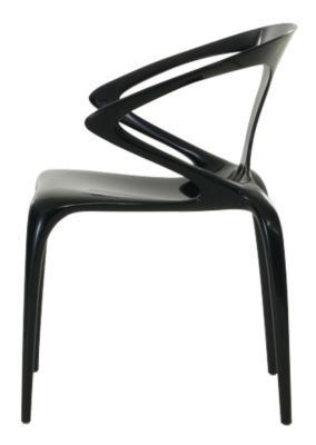 sedia con braccioli opaco lucido charbon numero dell'immagine 1