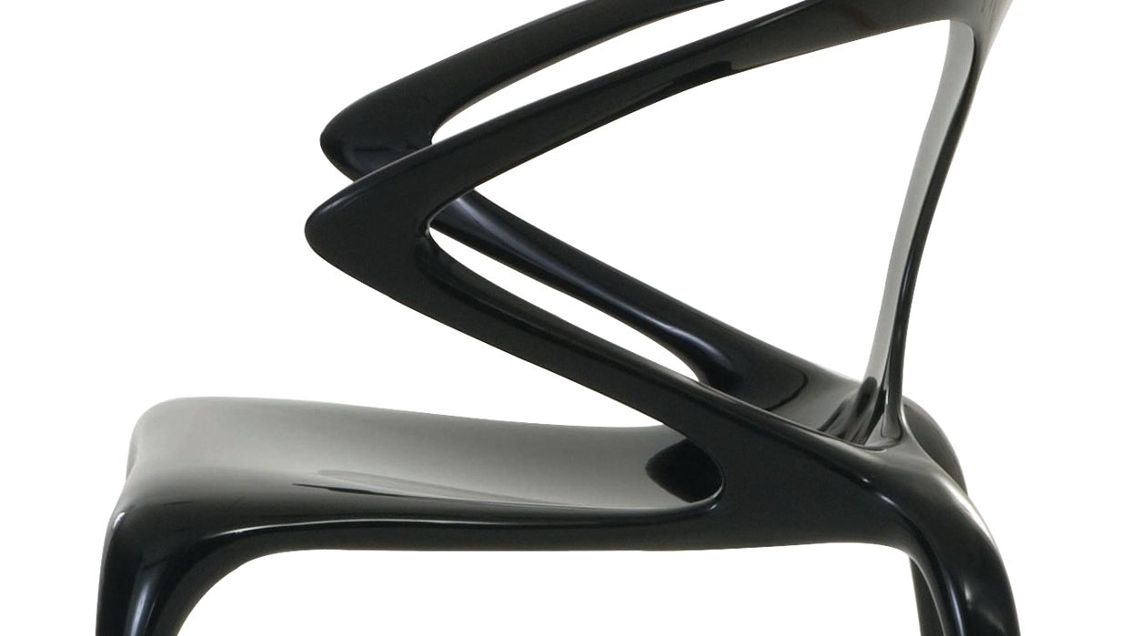 dining armchair - glossy carbon image number 1
