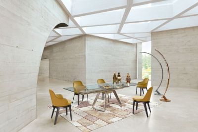 fixed chair - wooden base image number 0