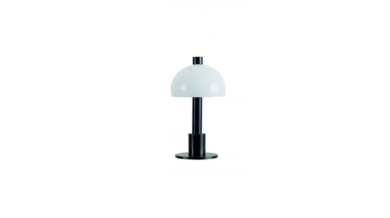 white/black table lamp image number 0