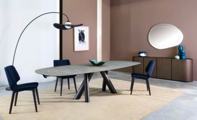 oval dining table with extensions l.220 cm image number 1
