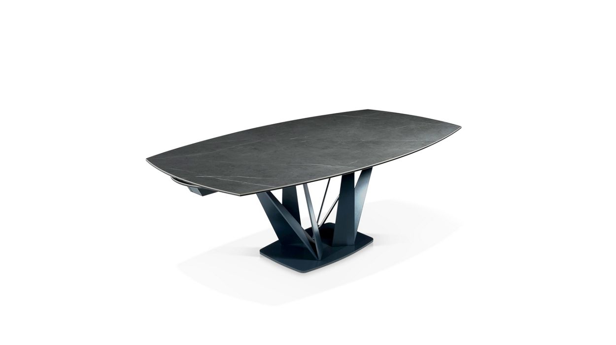 dining table Barrel/Oval - Marmi Grey ceramic image number 2