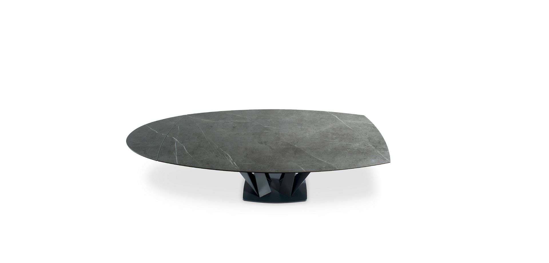 table de repas tonneau/ovale - ceramique marmi grey image number 11