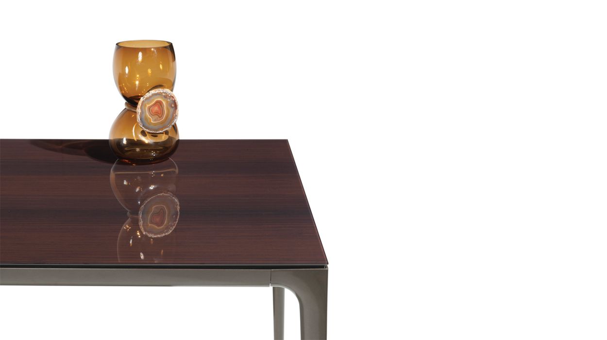 mesa de comedor - sobre de cristal impreso madera image number 2