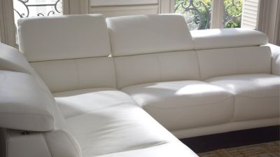 canap&eacute; d'angle droit 100 % cuir image num&eacute;ro 1