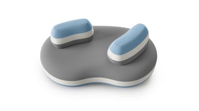 2.5-seat armless sofa - m&eacute;ridien matelass&eacute; fabric image number 2