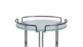 pedestal table - chrome - transparent antique glass thumb image number 11