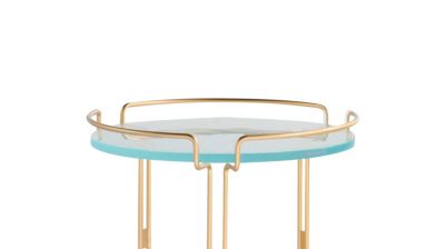 Mesita auxiliar - estructura oro mate bijou n&uacute;mero de imagen 1