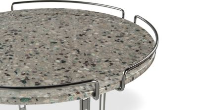 Mesa de centro redonda - estructura cromada negro n&uacute;mero de imagen 1