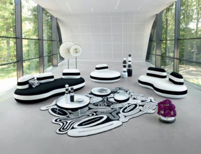 BANQUETTE GRANDE 4 posti bombom indoor n&amp;b immagine d'atmosfera