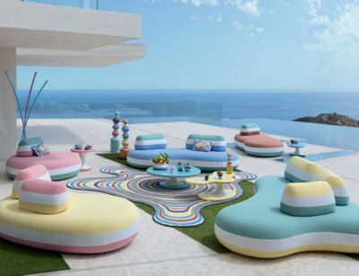 BANQUETTE GRANDE 3 posti bombom outdoor immagine d'atmosfera